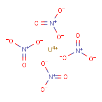 Uranium nitrate formula graphical representation