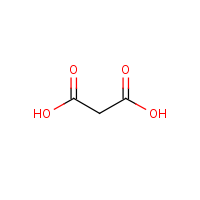 Malonic acid formula graphical representation