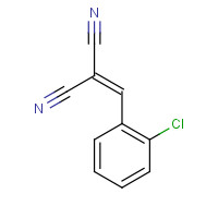 o-Chlorobenzylidene malonitrile formula graphical representation