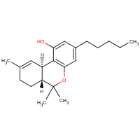 1-trans-delta-9-Tetrahydrocannabinol formula graphical representation