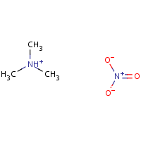 Trimethylammonium nitrate formula graphical representation