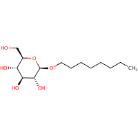 n-Octyl-beta-D-glucoside formula graphical representation