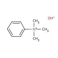 Trimethylphenylammonium hydroxide formula graphical representation