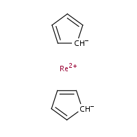 Bis(cyclopentadienyl)rhenium formula graphical representation