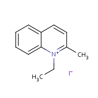 1-Ethylquinaldinium iodide formula graphical representation