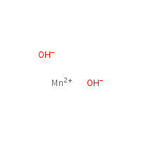 Manganese hydroxide formula graphical representation