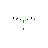 Trimethylborane formula graphical representation