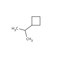 Isopropylcyclobutane formula graphical representation