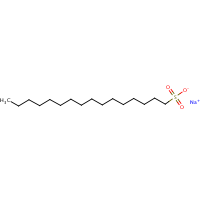 1-Hexadecanesulfonic acid, sodium salt formula graphical representation