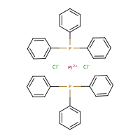 Bis(triphenylphosphine)platinum chloride formula graphical representation