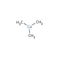 Trimethylgallium formula graphical representation