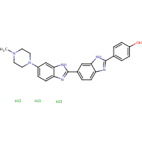 Bisbenzimidazole trihydrochloride formula graphical representation