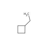 Ethylcyclobutane formula graphical representation