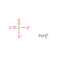 Lead(II) sulfate formula graphical representation