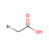 Bromoacetic acid formula graphical representation