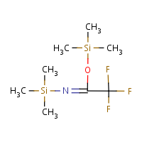N,O-Bis(trimethylsilyl)trifluoroacetamide formula graphical representation