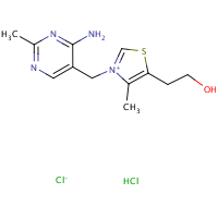 Thiamine hydrochloride formula graphical representation
