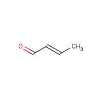 Crotonaldehyde formula graphical representation