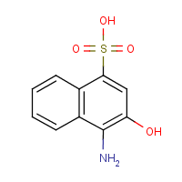 1-Amino-2-naphthol-4-sulfonic acid formula graphical representation