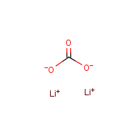 Lithium carbonate formula graphical representation