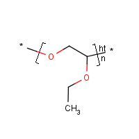 Polyethylene glycol ethyl ether formula graphical representation