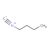 Butyl isocyanide formula graphical representation