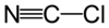 Cyanogen chloride formula graphical representation