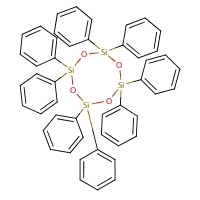 Octaphenylcyclotetrasiloxane formula graphical representation