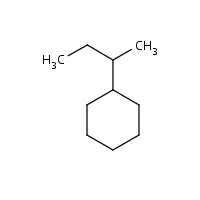 sec-Butylcyclohexane formula graphical representation
