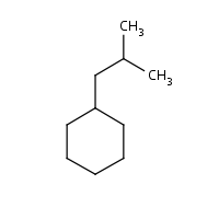 Isobutylcyclohexane formula graphical representation