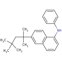 (2,4,4-Trimethylpent-2-yl)-N-phenyl-1-naphthylamine formula graphical representation