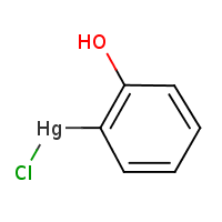 o-Hydroxyphenylmercuric chloride formula graphical representation