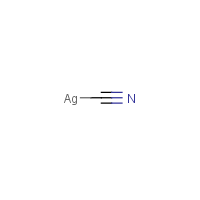 Silver cyanide formula graphical representation