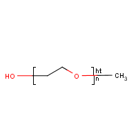 Polyethylene glycol monomethyl ether formula graphical representation
