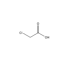 Chloroacetic acid formula graphical representation