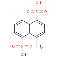 1-Naphthylamine-4,8-disulfonic acid formula graphical representation
