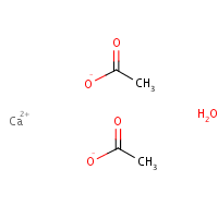 Calcium acetate monohydrate formula graphical representation