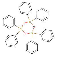 Hexaphenylcyclotrisiloxane formula graphical representation