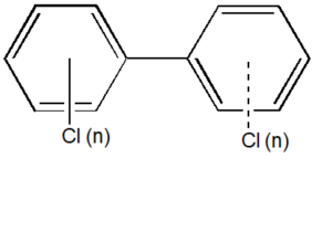 Chlorodiphenyl (54% chlorine) formula graphical representation