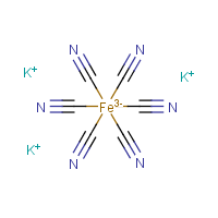 Potassium ferricyanide formula graphical representation