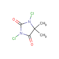 1,3-Dichloro-5,5-dimethylhydantoin formula graphical representation