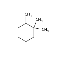 1,1,2-Trimethylcyclohexane formula graphical representation