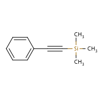 1-Phenyl-2-(trimethylsilyl)acetylene formula graphical representation