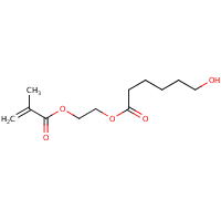 2-((2-Methyl-1-oxoallyl)oxy)ethyl 6-hydroxyhexanoate formula graphical representation