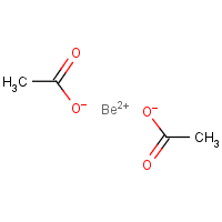 Beryllium acetate formula graphical representation