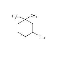 1,1,3-Trimethylcyclohexane formula graphical representation