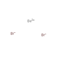 Beryllium bromide formula graphical representation