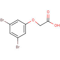 (3,5-Dibromophenoxy) acetic acid formula graphical representation