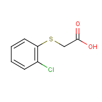 o-Chlorophenyl thioacetic acid formula graphical representation