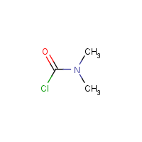 Dimethyl carbamoyl chloride formula graphical representation
